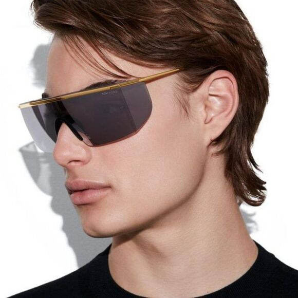 NEW Tom Ford FT0980/S 30A PAVLOS-02 Gold Smoke Irregular Unisex Sunglasses - Picture 5 of 15